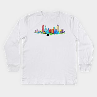 Atlanta Skyline Kids Long Sleeve T-Shirt